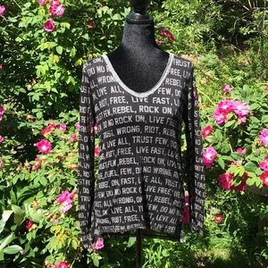 Rock & Republic Sheer Top NWT